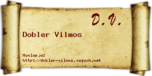 Dobler Vilmos névjegykártya